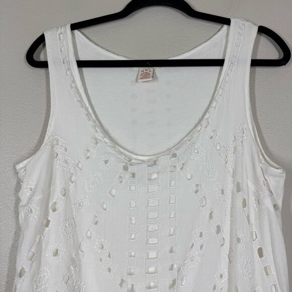 Sundance White Eyelet Lace Dress Sleeveless - Picture 2 of 6